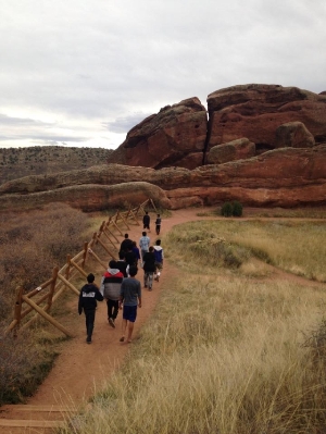 a day hike at red rocks