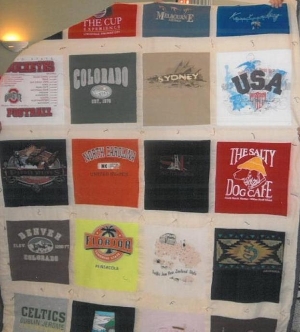 Travel Diary in a T-Shirt Quilt