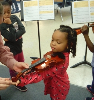 Little Saniah Getting Violin Fitted