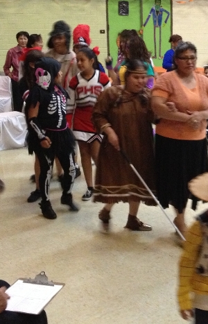 students at the halloween dance