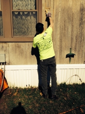 Volunteers helping homeowners in need