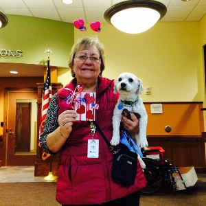 Dorothy and Rudy delivering Valentine's Day cards!