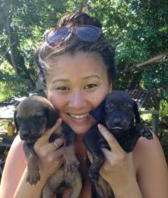 Stephanie Hong loves volunteering with animals.