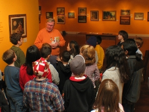 Giving tours at the Holland Museum!