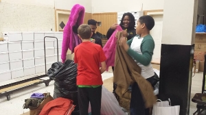 Young people clothing and feeding the Homeless
