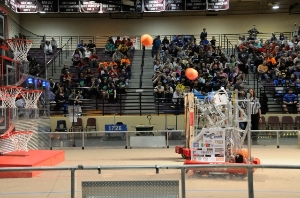 Robots during competition
