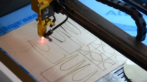 Laser cutting of wood