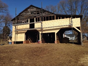 Progress on the barn repairs!