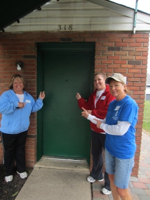 Some volunteers outside our pantry!