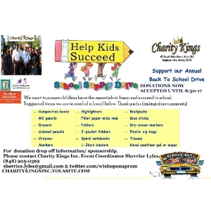 Charity Kings Inc 3rd Annual Back to School Giveaw