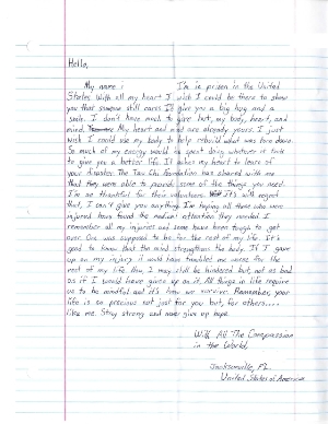 Inmate Letter