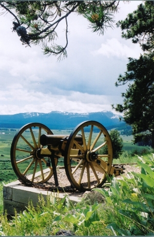 Mountain Howitzer overlooking battlefield