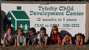 Kids Under Trinity CDC Sign
