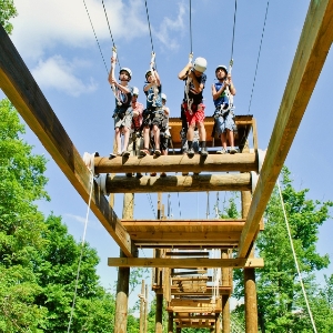 Having a blast at the high ropes course