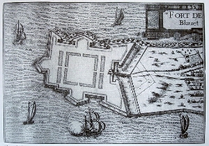 C18 drawing of the Citadelle by Blavet