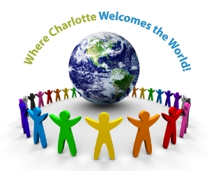Where Charlotte Welcomes the World logo