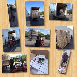 Teachers' Supply Closet receiving truck delivery