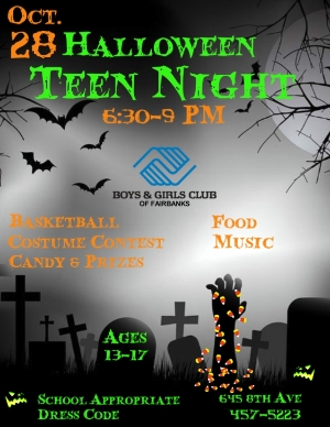 October Teen Night Flyer
