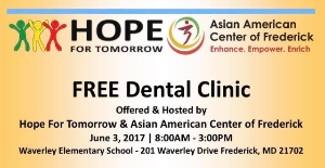 FREE Dental Clinic in Frederick, MD on June 3