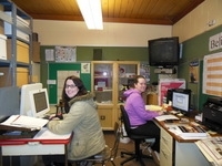 Interns in the Park Forest Archive Office
