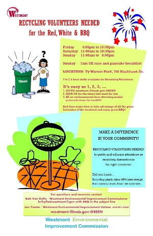 Red, White & BBQ 2017 Recycling Volunteers Flyer