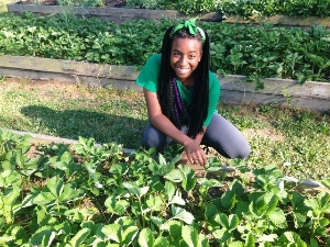 Young Urban Farmers working at West Broad Market Garden !