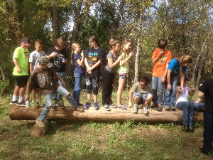 6th graders on the Balance Log