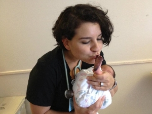 Founder, Hanan with a precious newborn.