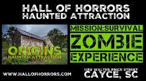 Hall of Horrors Haunted Attraction Banner