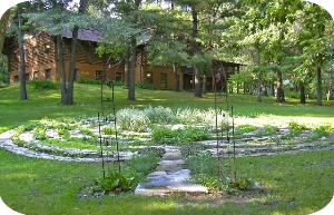 Our labyrinth and main lodge