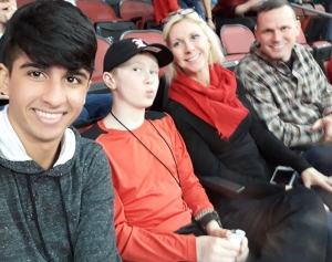 Host Family & Student at Local Sports Game