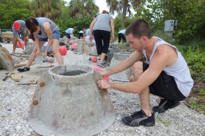 Assembling oyster domes