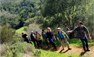POST volunteers on a hike!