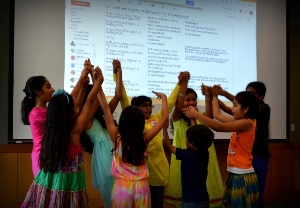 Children sing song about Ambedkar