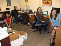 Volunteers in our office!