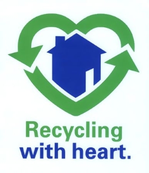 recyling with heart