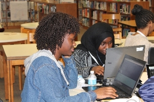 Students coding