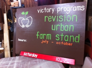 Our new farm stand sign