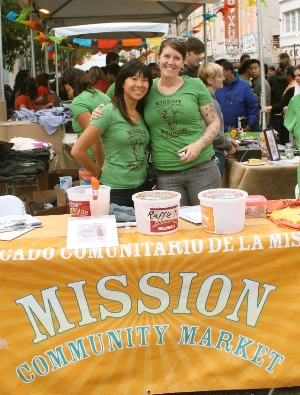 Volunteers at the Mission Community Market