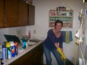 Volunteer Cleaning Oven