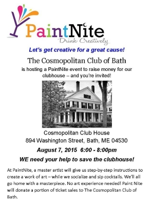 Paint Nite flyer sample from 2015