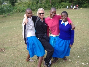 With the girls in Uganda!