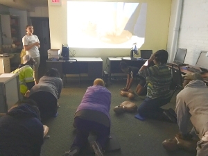 Teaching CPR to Community Members!