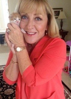 Karen Thornburgh with foster kitten