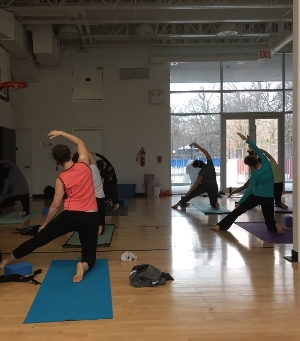 A Health & Harmony yoga class