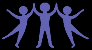 Logo-3 people, purple