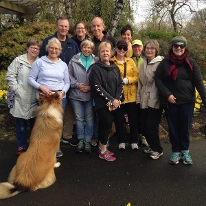 One of our walking groups in Bush's Pasture Park