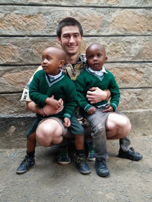 Teaching kids in Kenya