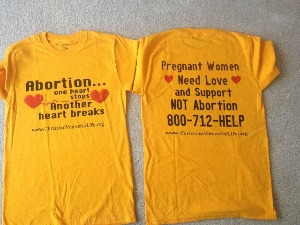 pro-life T shirt