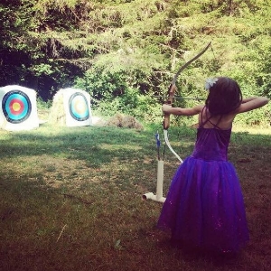 Archery in the woods